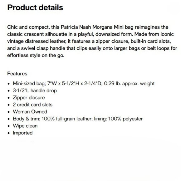 NWT PATRICIA NASH MORGANA Mini Bag Pouch OXBLOOD RED Leather Clutch Handbag Cute - Picture 6 of 6